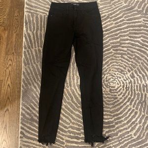 Just Black Denim - Black Frayed Jeans - Size 25